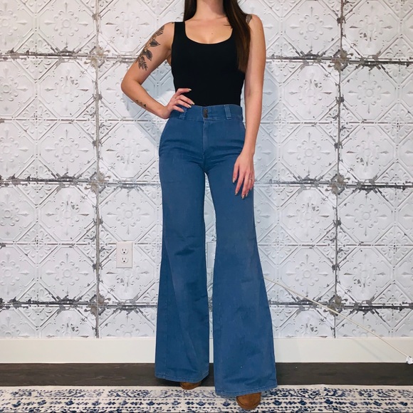 vintage high waisted bell bottoms